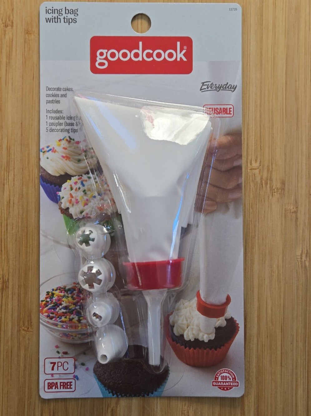 Reusable BPA FreePastry Bag with Red Coupler and White Bag
